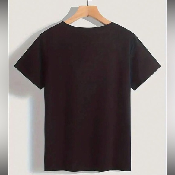 Christian He Is Risen Graphic Tee Matthew 28:6 Short Sleeve Black Pink Easter - Picture 2 of 5